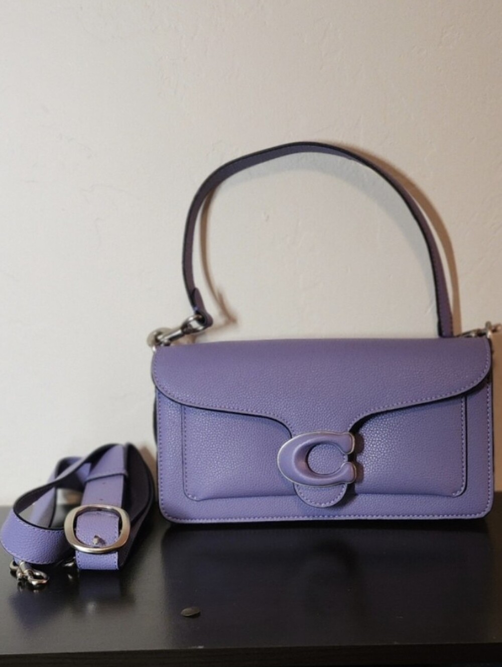 NWOT Purple Violet Color C Intial Purse. Size of a Tabby 26. Not a brand name.